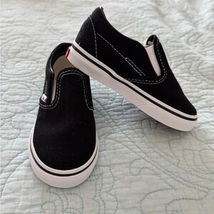 Vans Kids Black Slip-On Shoes